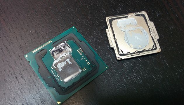 Intel Core i7-5775C Broadwell - materiał termoprzewodzący