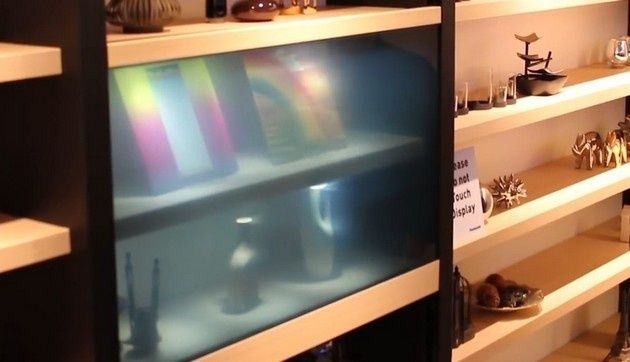 Panasonic przezroczysty TV szyba