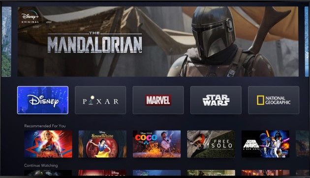 Disney+ screen