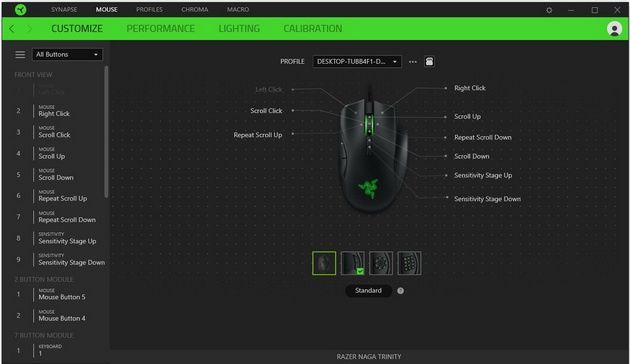 Razer Naga Trinity - programowanie przycisków