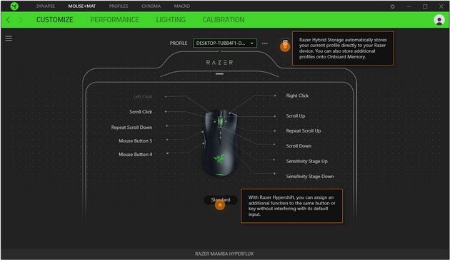 Razer Mamba Hyperflux + Firefly Hyperflux – oprogramowanie dla trybu bezprzewodowego