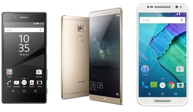 Xperia Z5 vs Huawei Mate S vs Moto X Style