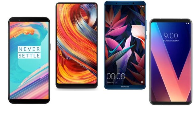 OnePlus 5T vs Xiaomi Mi Mix 2 vs Huawei Mate 10 Pro vs LG V30