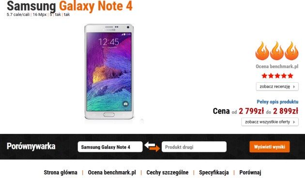 Porównanie telefonów Note 4