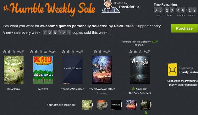 humble weekly sale wyprzedaż gry botaniucla mcpixel thomas wal alone amnesia the showdown effect