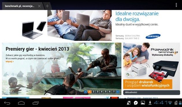 Przeglądarka internetowa - Android
