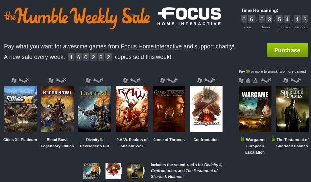 humble weekly sale focus home płać ile chcesz gra o tron cities xl divinity ii blood bowl wyprzedaż