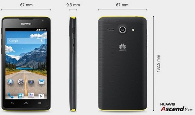 Huawei Ascend Y530 smartfon wymiary