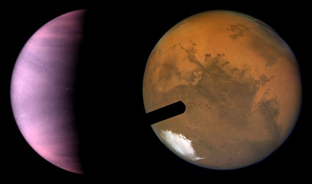 Wenus i Mars widziane teleskopem Hubble