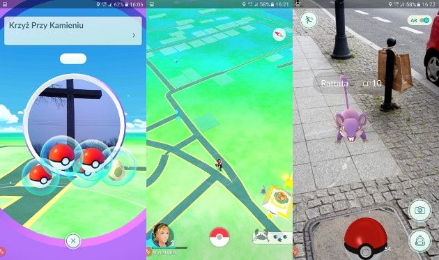 Pokemon GO screen