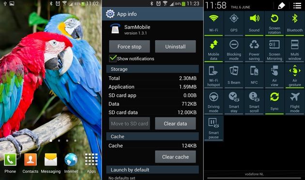Samsung Galaxy S4 nowe oprogramowanie screeny