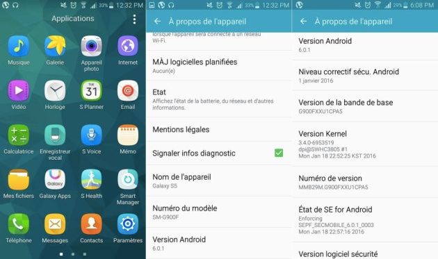 Android 6.0 Marshmallow Samsung interfejs