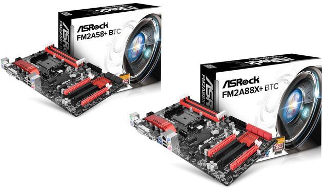 ASRock FM2A58+ BTC i FM2A88X+ BTC płyta główna