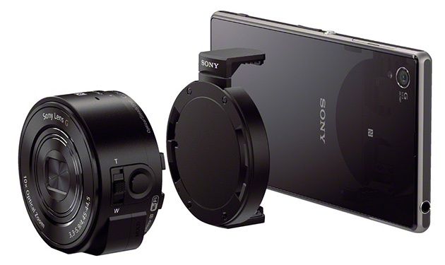 Sony QX10 mocowanie smartfon