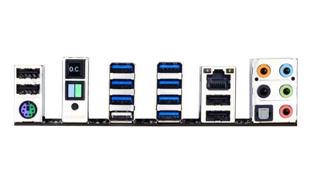 Gigabyte GA-X99-SOC Force - tylny panel