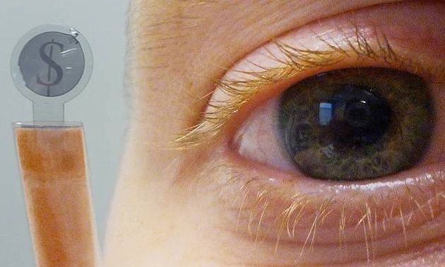 Sferyczny wyświetlacz LCD dla soczewek kontaktowych