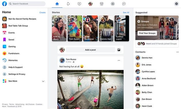 Facebook nowy
