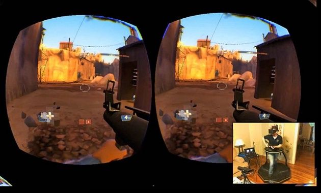 vr oculus rift okulary bieżnia virtuix omni gra team fortress 2 wygląd wirtualna rzeczywistość