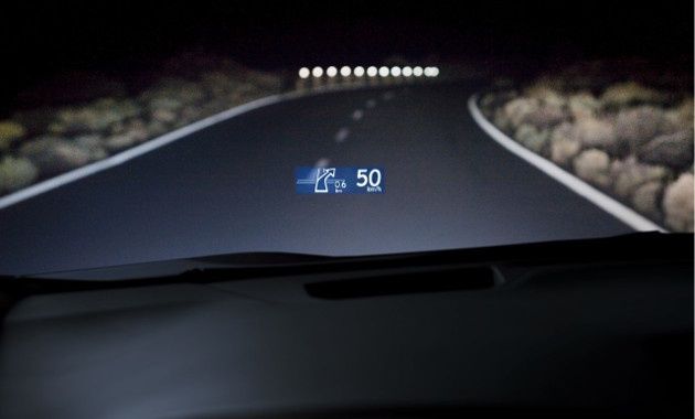 Toyota HUD pokaz