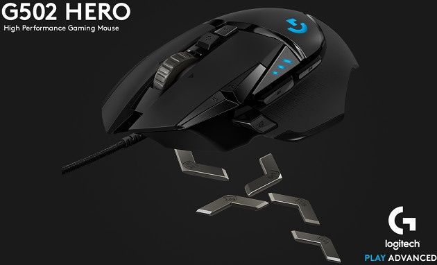 Logitech G502 HERO waga