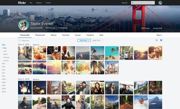 Flickr nowy interfejs