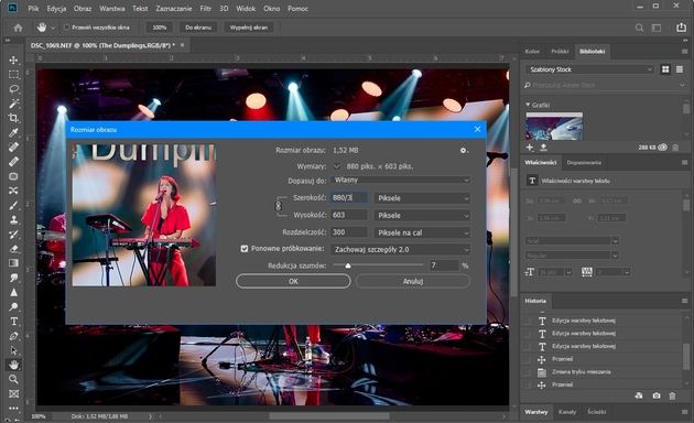 Adobe Photoshop CC 2019 rozmiar plików