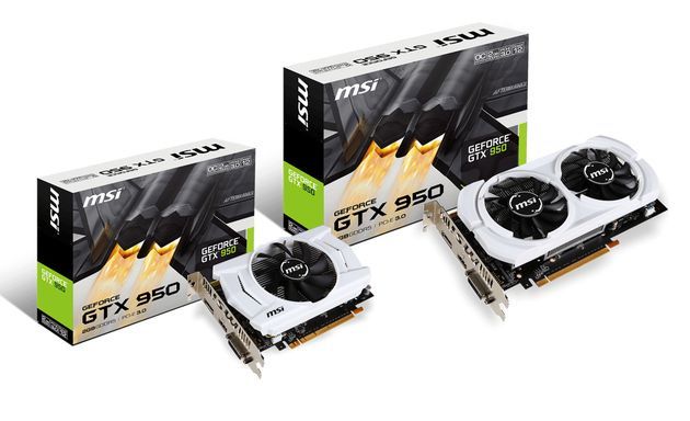 MSI GeForce GTX 950 OCV2 i OCV3 karty graficzne