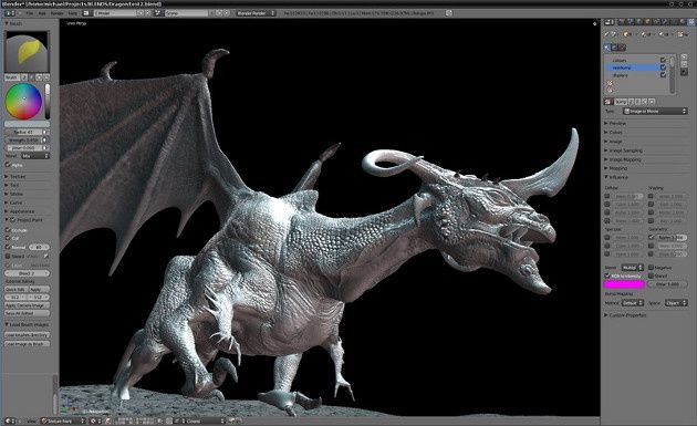 blender render projekt sintel smok film animacja