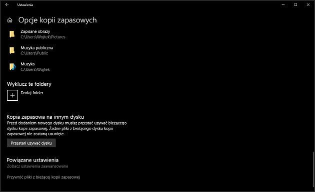 backup Windows 10 przywracanie