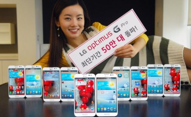 LG Optimus G Pro smartfon wyniki sprzedaży