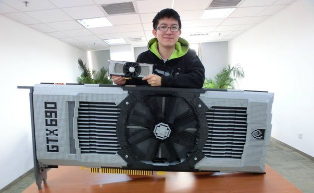 Nvidia GeForce GTX 690 karta graficzna zbudowana z klocków LEGO