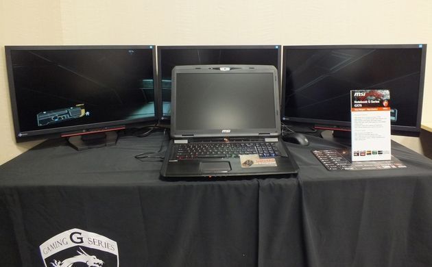 MSI GX70 laptop prezentacja Eyefinity zdjęcie