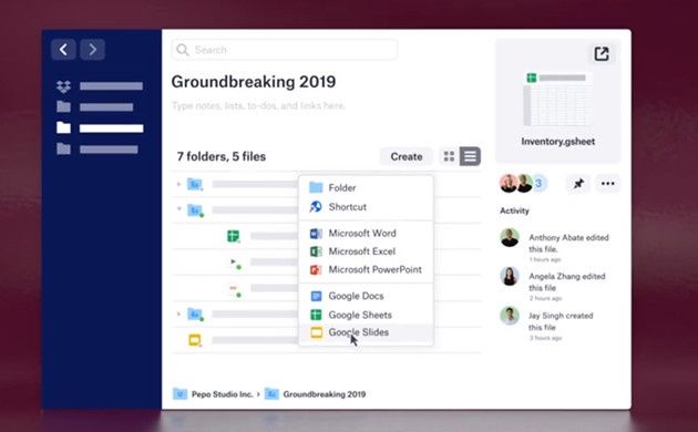 Dropbox nowy