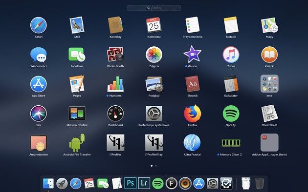 macOS Mojave menu