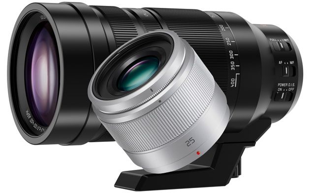 Panasonic obiektywy 25 mm 100-400 mm