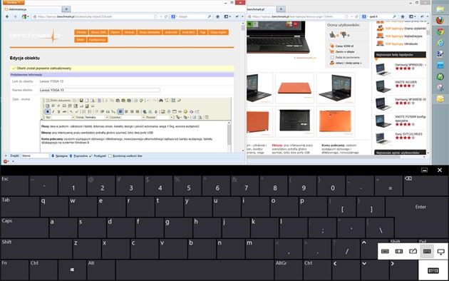 ekranowa klawiatura dotykowa systemu Windows 8