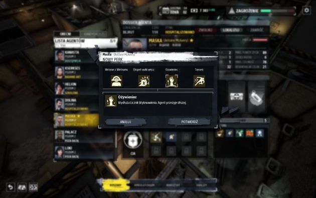 Phantom Doctrine - nowe perki agenta
