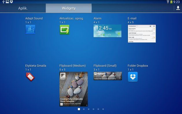 Galaxy Tab 3 10.1 widgety