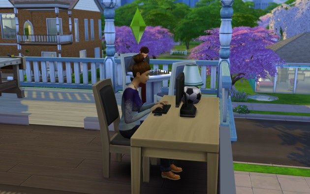 The Sims 4 praca na komputerze