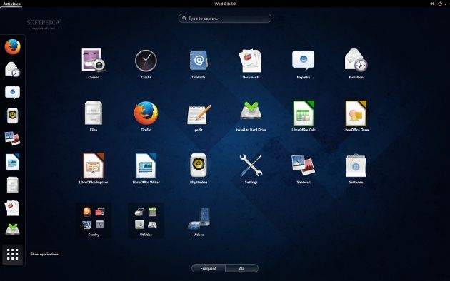 fedora 20 menu gnome