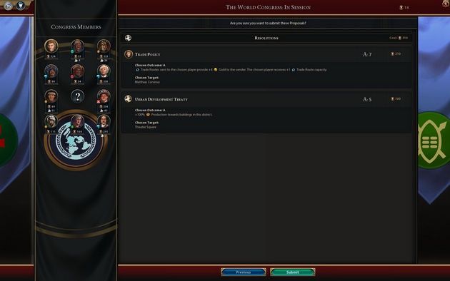 Civilization VI: Gathering Storm - kongres światowy