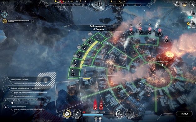 Frostpunk - budowanie ulic