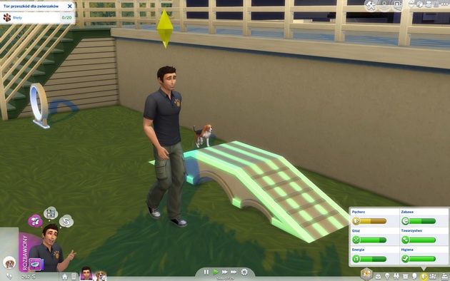 Poradnik do The Sims 4: Psy i koty - tor przeszkód dla psa