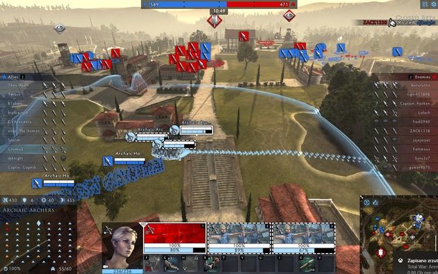 Total War: Arena - zajmowanie pozycji do obrony