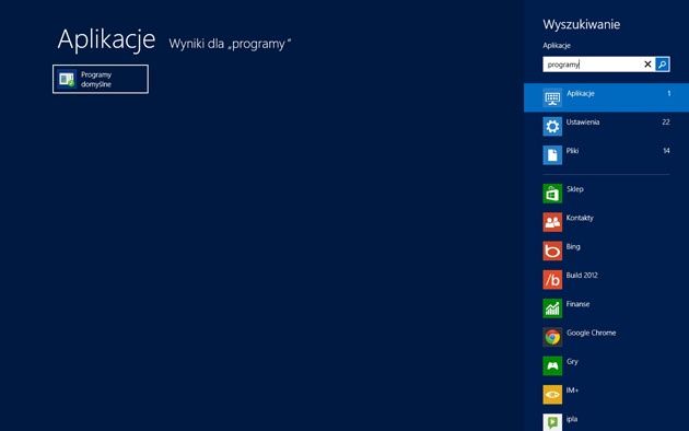 Windows 8 - domyślne programy