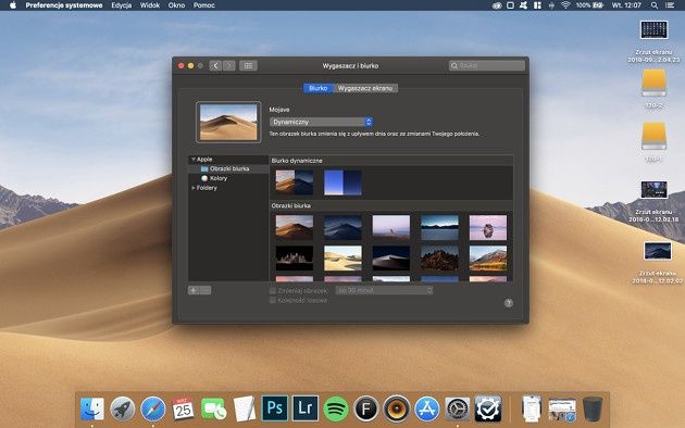 macOS Mojave biurka