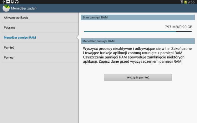 Galaxy Tab 3 10.1 manager zadań
