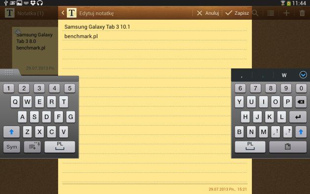 Samsungu Galaxy Tab 3 10.1 klawiatura