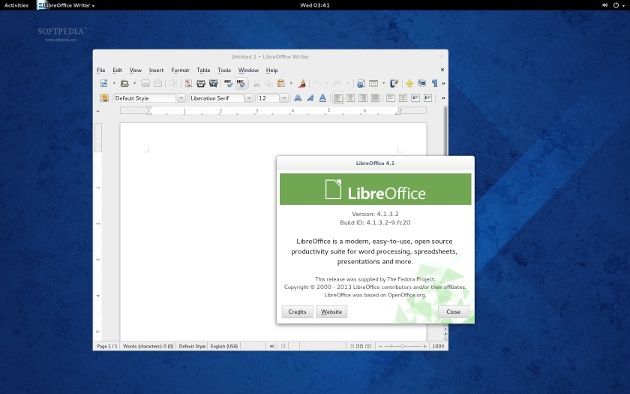 fedora 20 gnome libreoffice