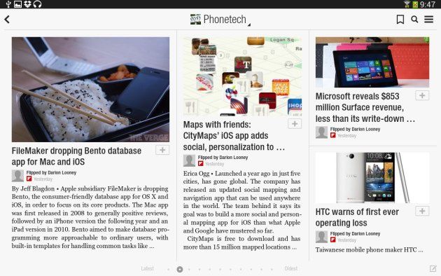 Galaxy Tab 3 10.1 flipboard
